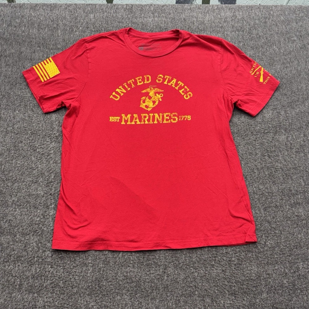 Grunt Style USMC Est 1775 T Shirt Mens 2X Red Marine Corps EGA Graphic Tee